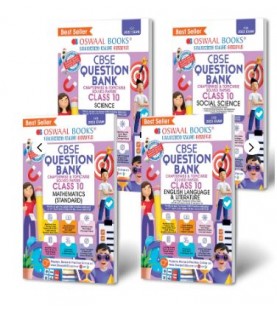 Oswaal CBSE Question Bank Class 10 Bundle Set of 4 Books (Social Science, Science, Mathematics and English) | Latest Edition